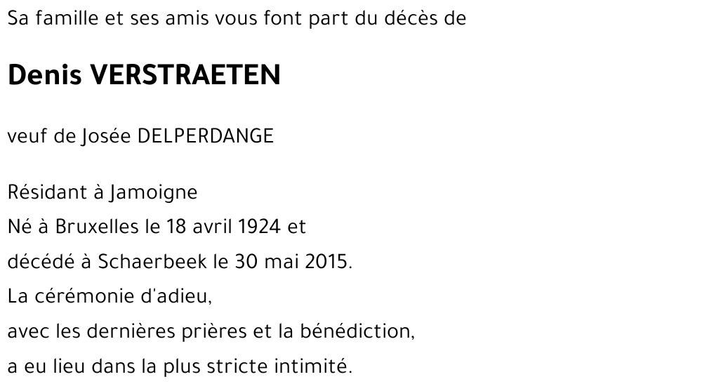 Denis VERSTRAETEN