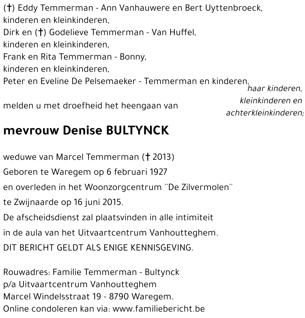 Denise BULTYNCK