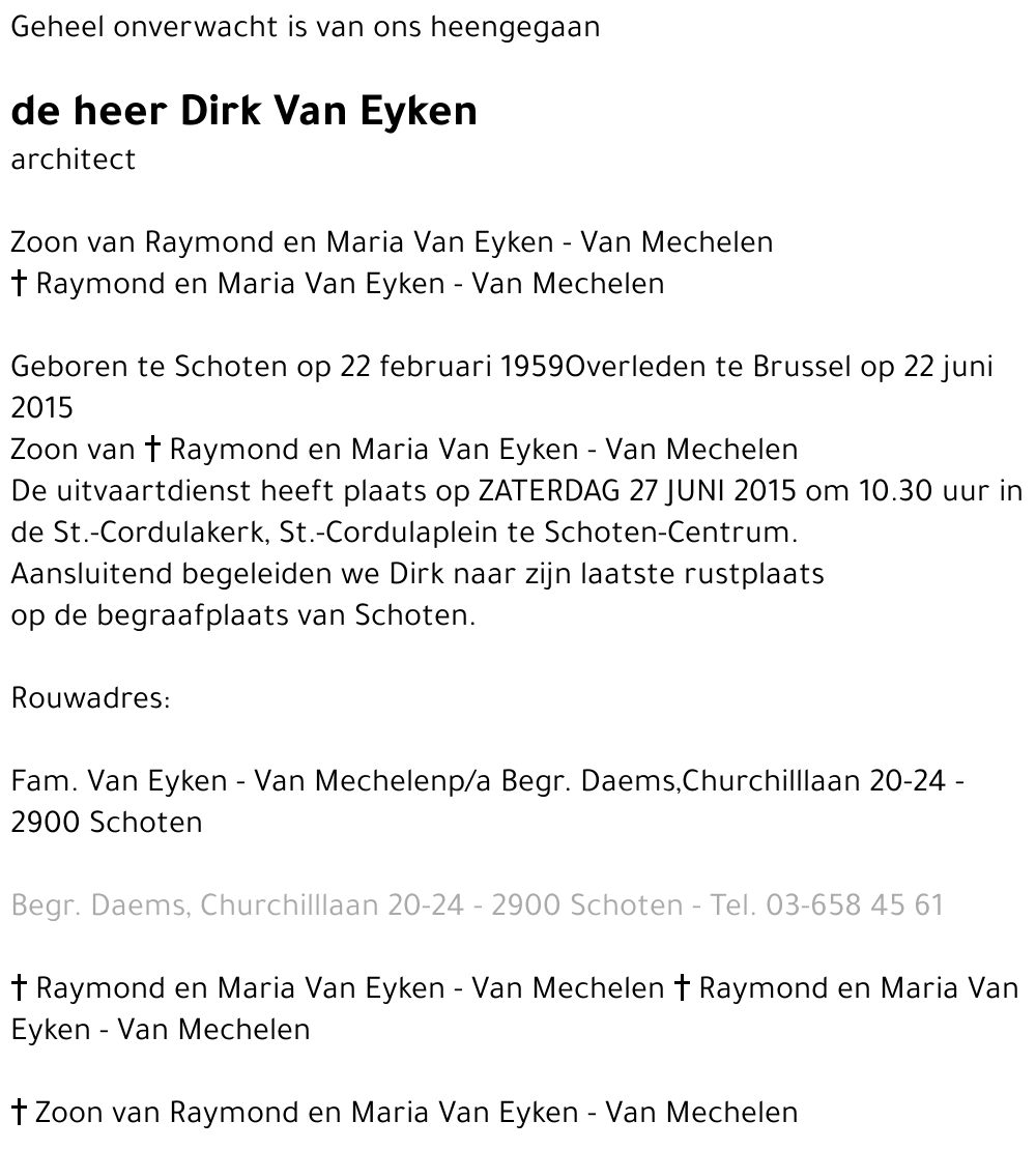 Dirk Van Eyken