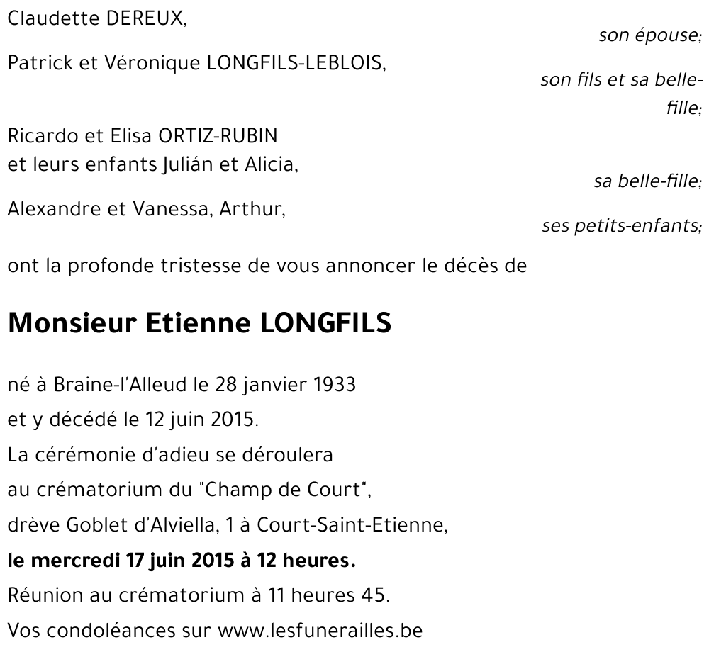 Etienne LONGFILS