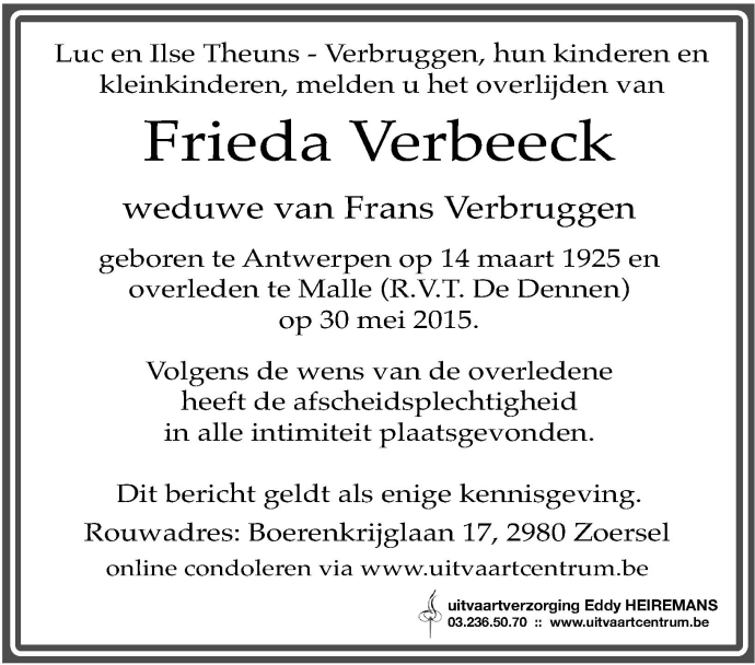 Frieda Verbeeck