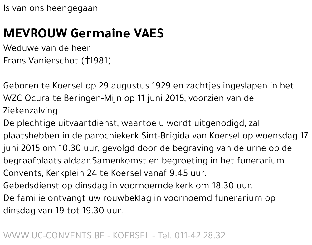 Germaine Vaes