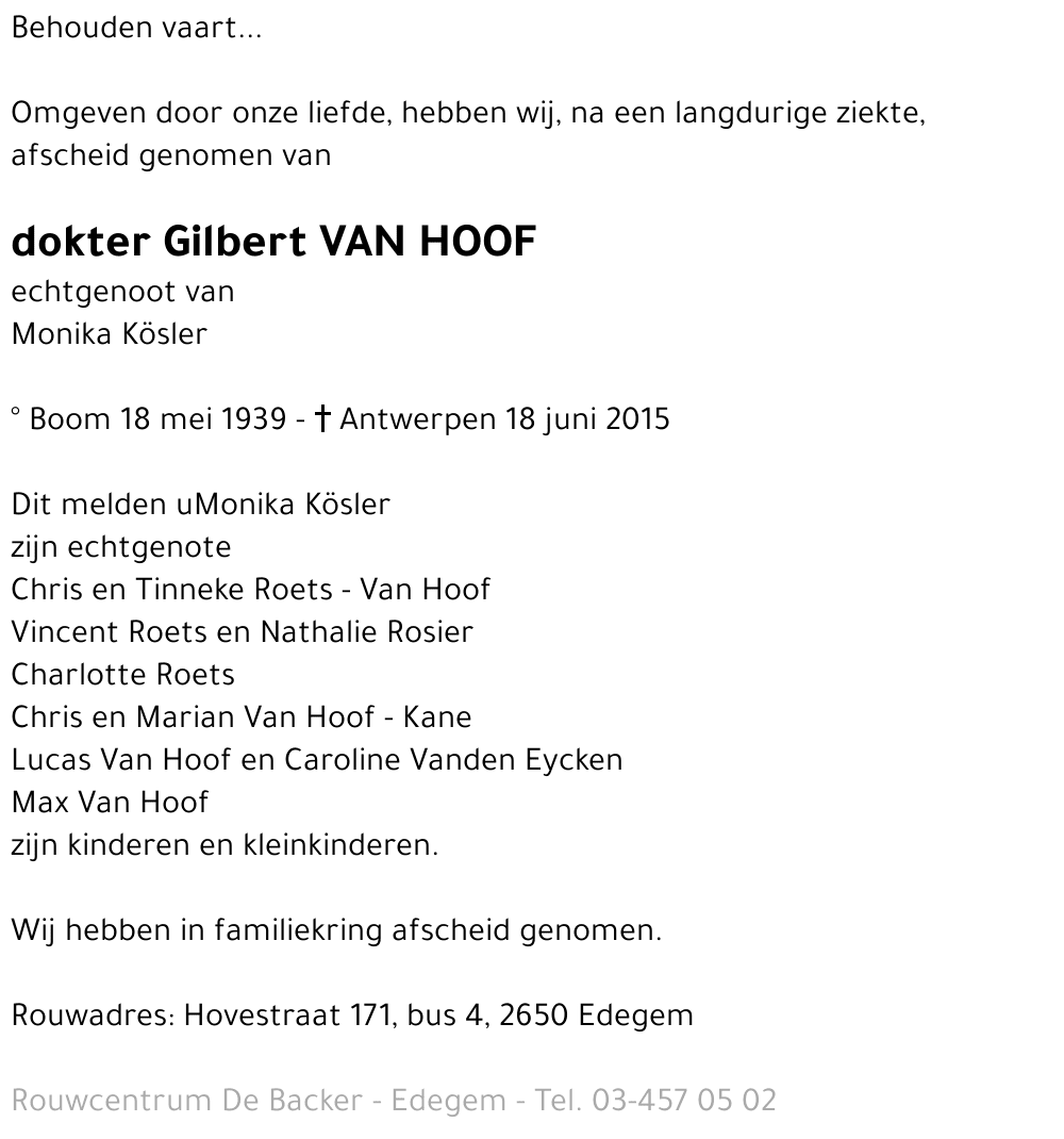 Gilbert Van Hoof