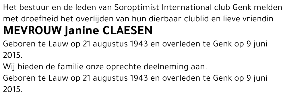 Janine CLAESEN