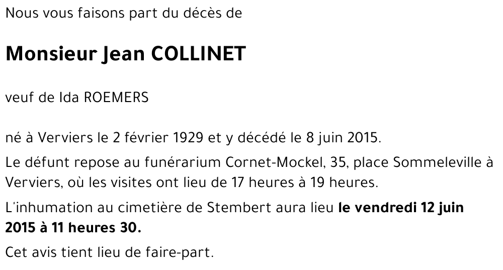 Jean COLLINET