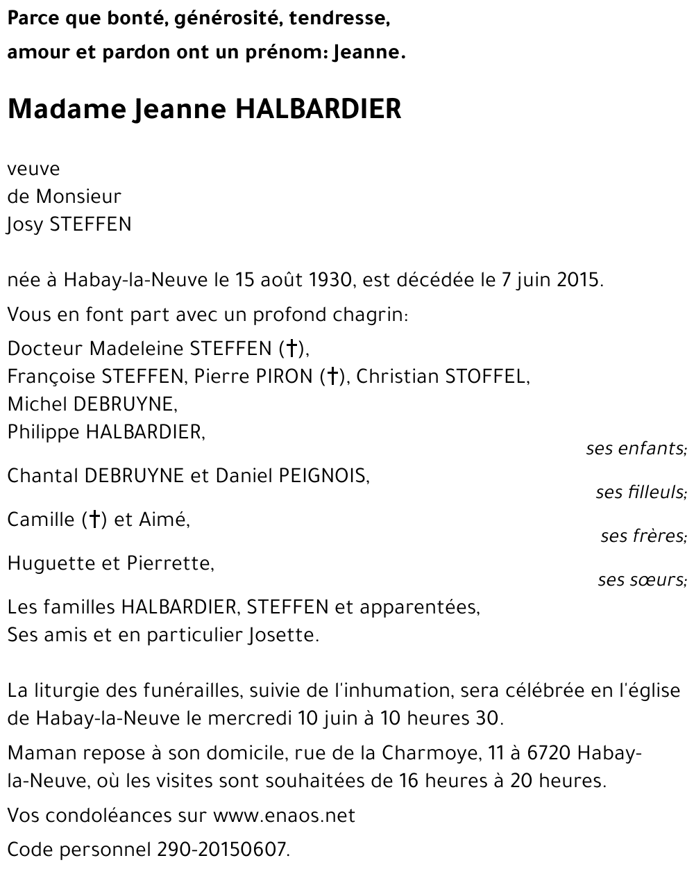 Jeanne HALBARDIER