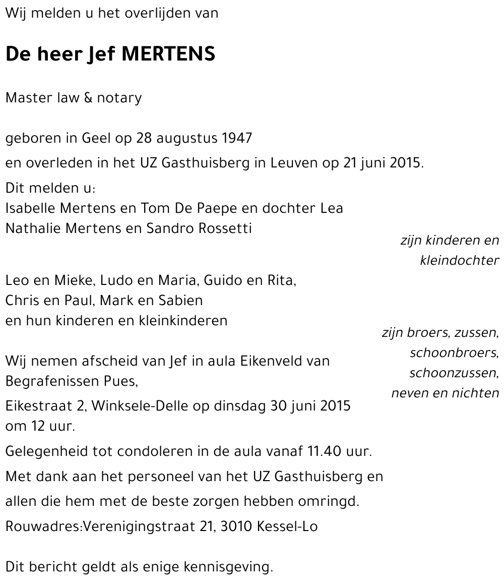 Jef MERTENS