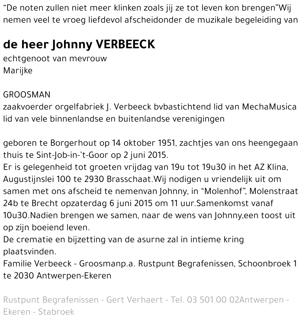 Johnny Verbeeck