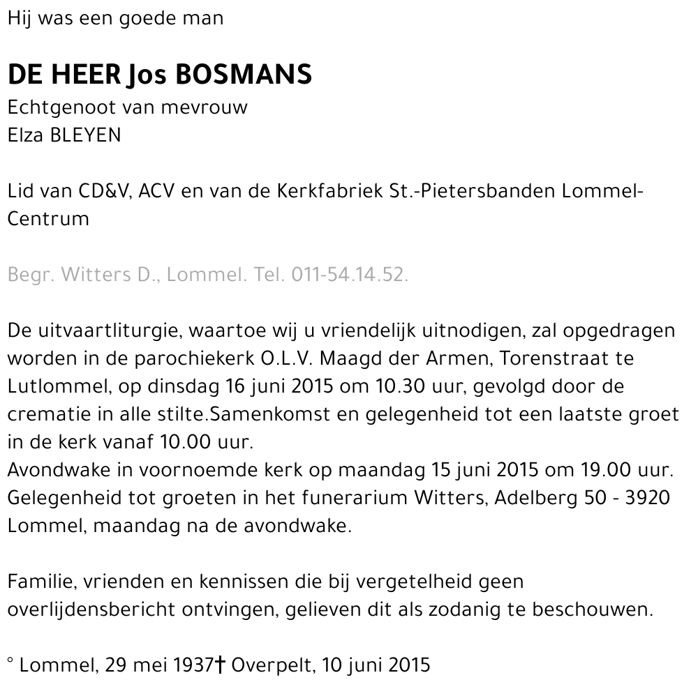 Jos Bosmans