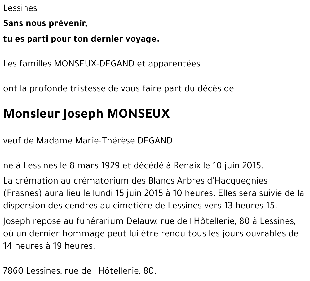 Joseph MONSEUX