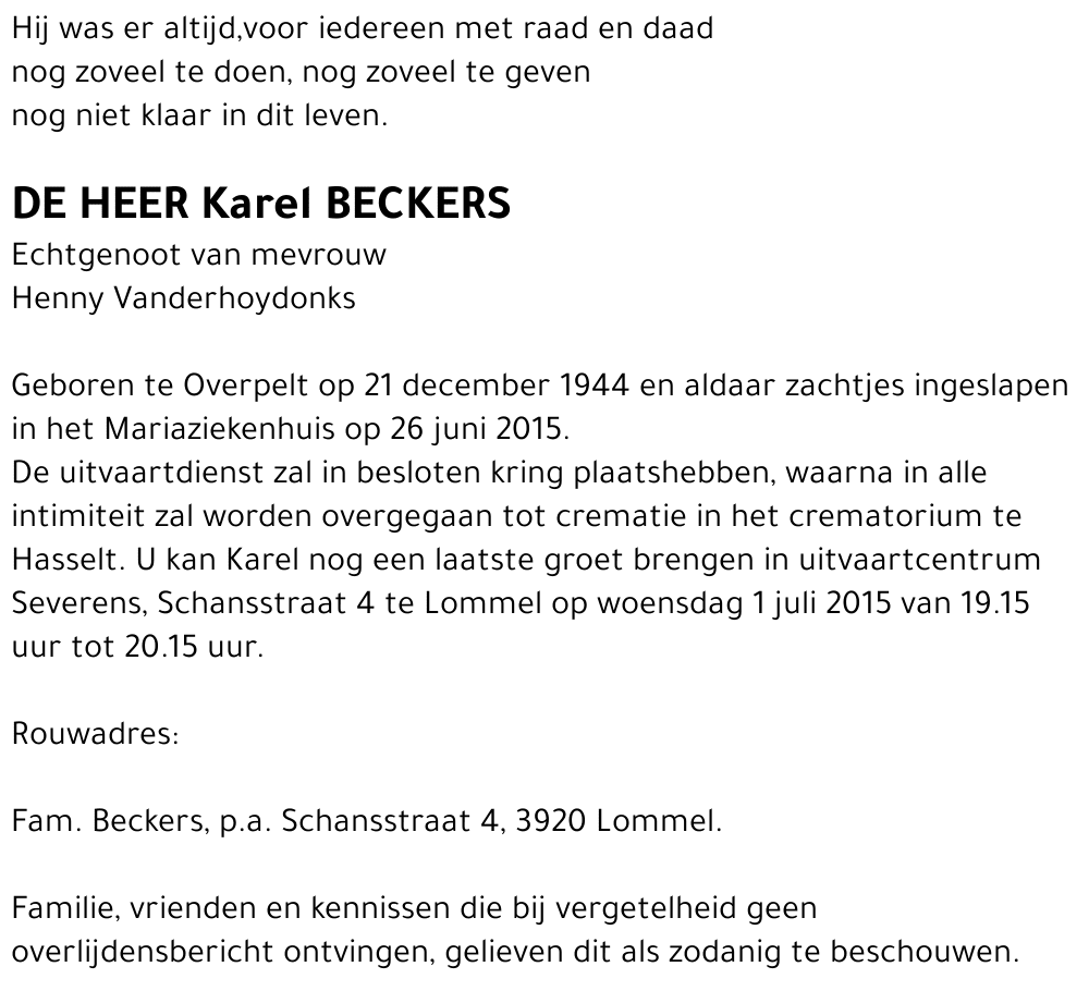 Karel Beckers