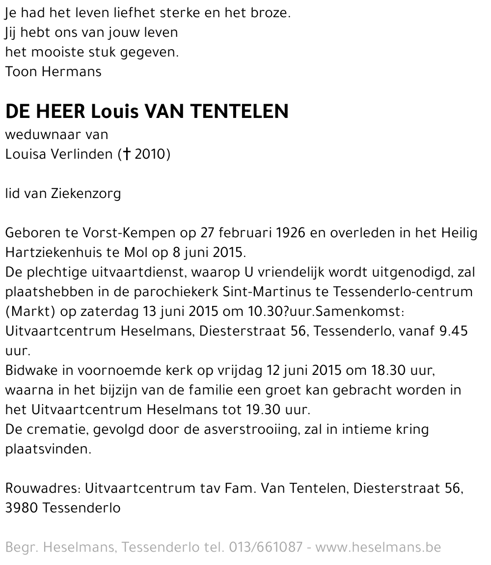 Louis Van Tentelen