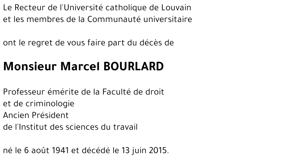 Marcel BOURLARD