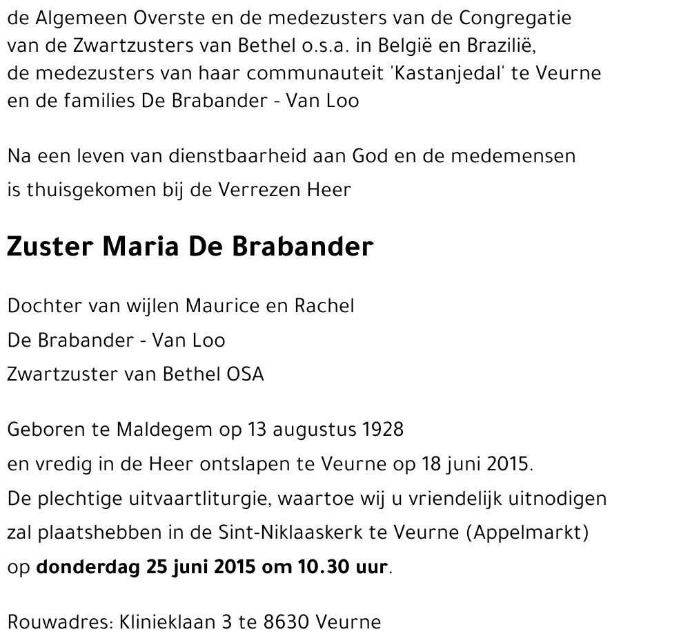 Maria De Brabander