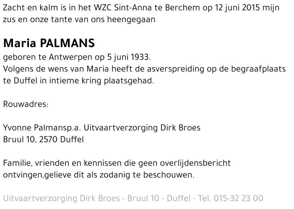 Maria Palmans