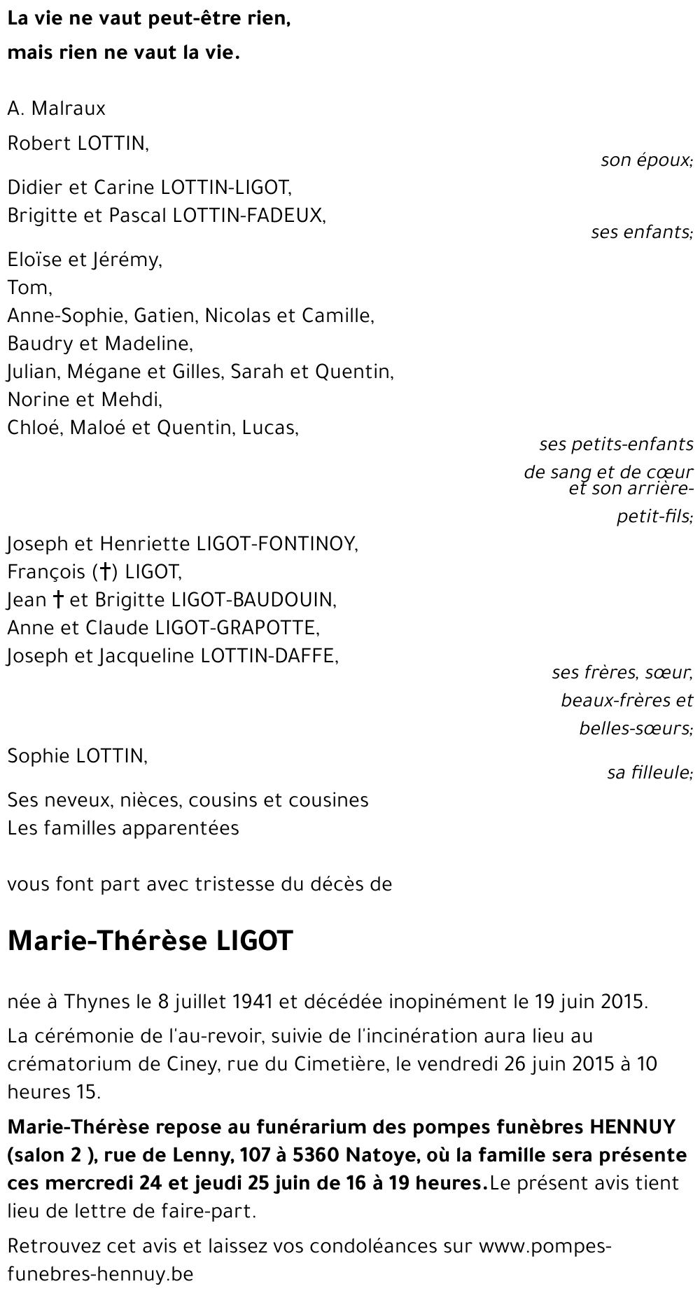 Marie-Thérèse LIGOT