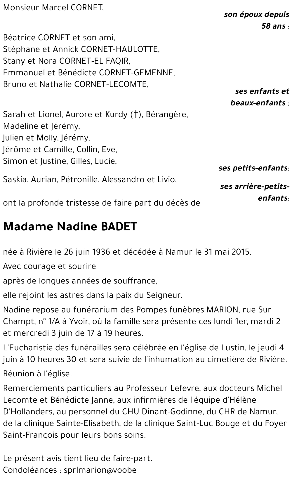 Nadine BADET
