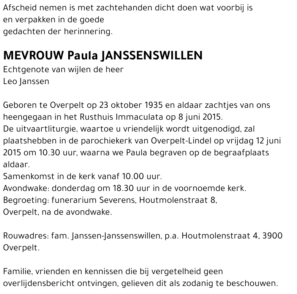 Paula Janssenswillen