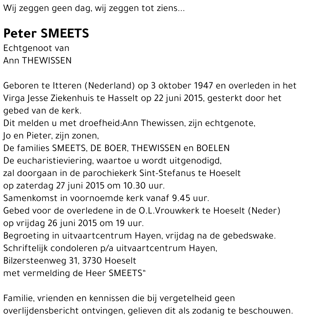 Peter SMEETS