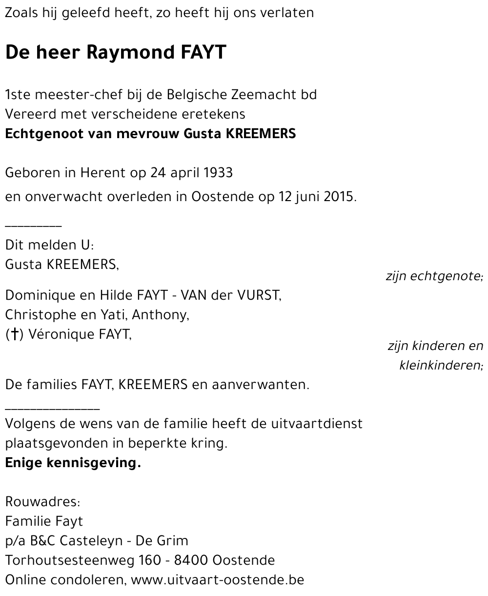 Raymond FAYT
