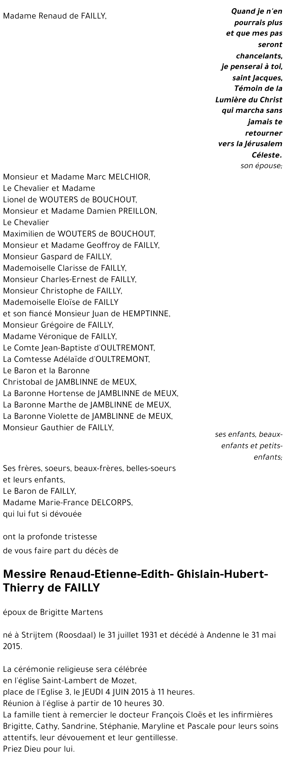 Renaud-Etienne-Edith-Ghislain-Hubert-Thierry de FAILLY