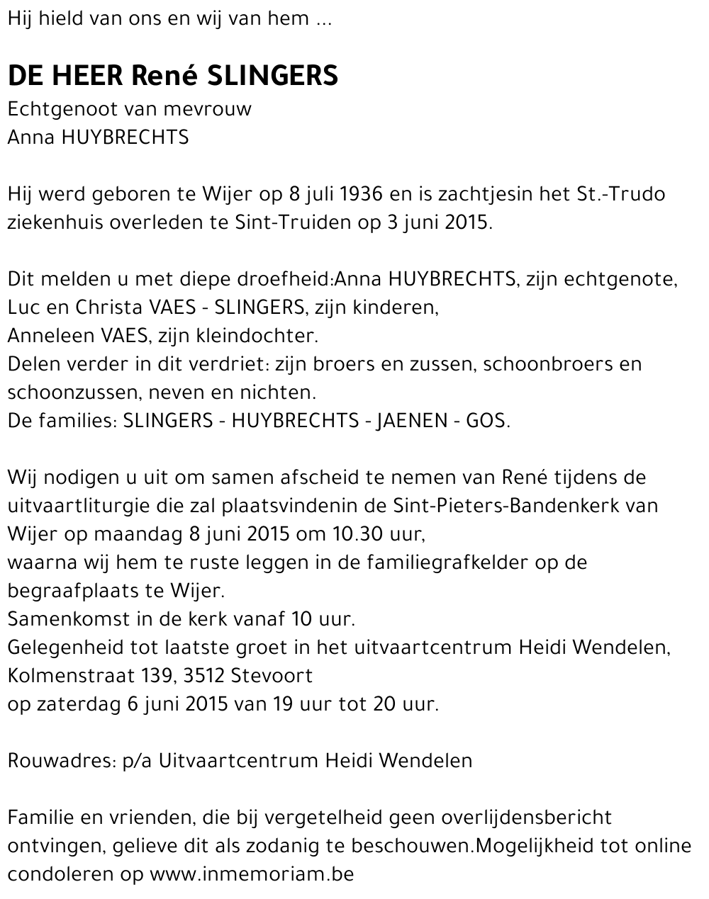 René SLINGERS