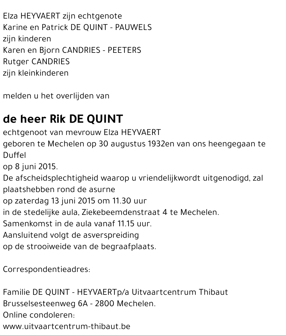 Rik DE QUINT