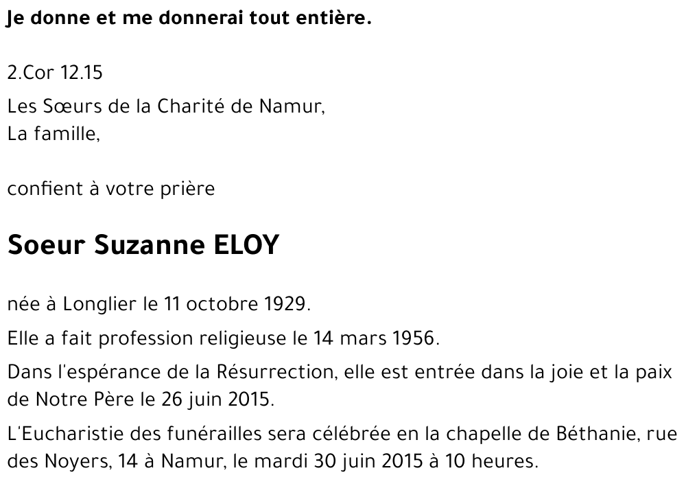 Suzanne ELOY
