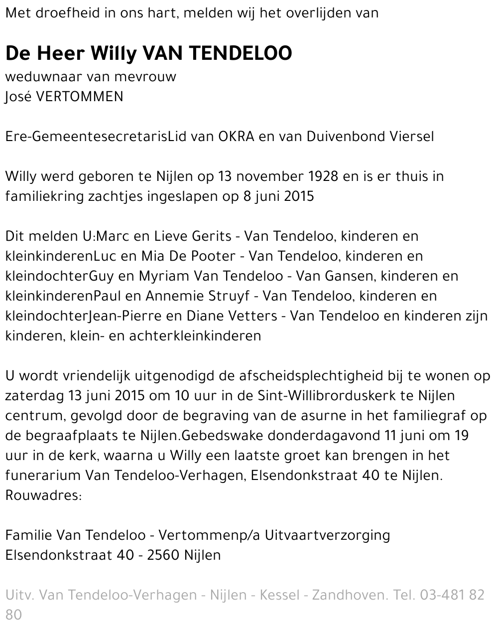 Willy Van Tendeloo