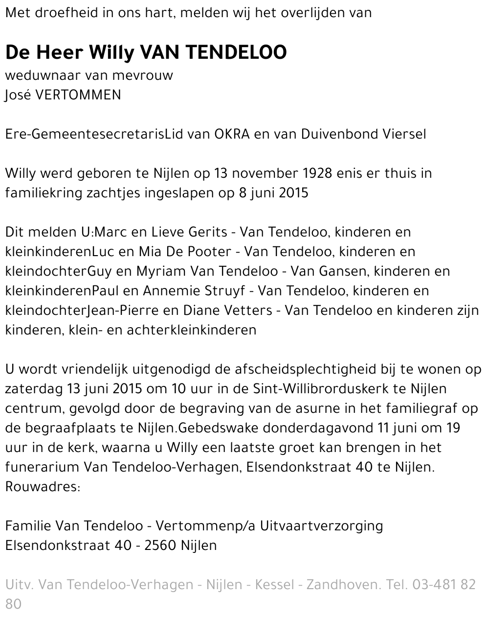 Willy Van Tendeloo