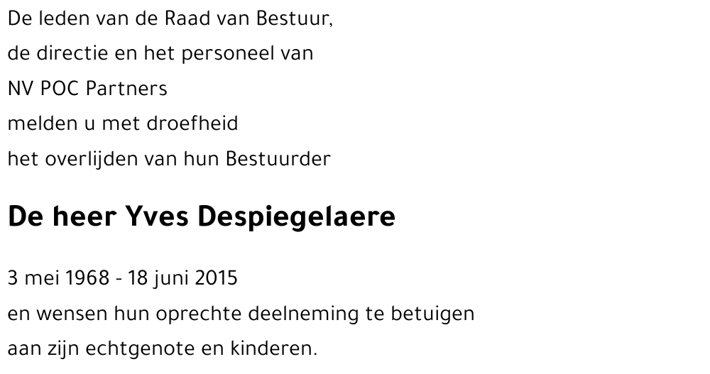 Yves DESPIEGELAERE