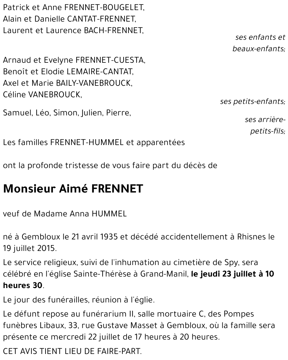 Aimé FRENNET