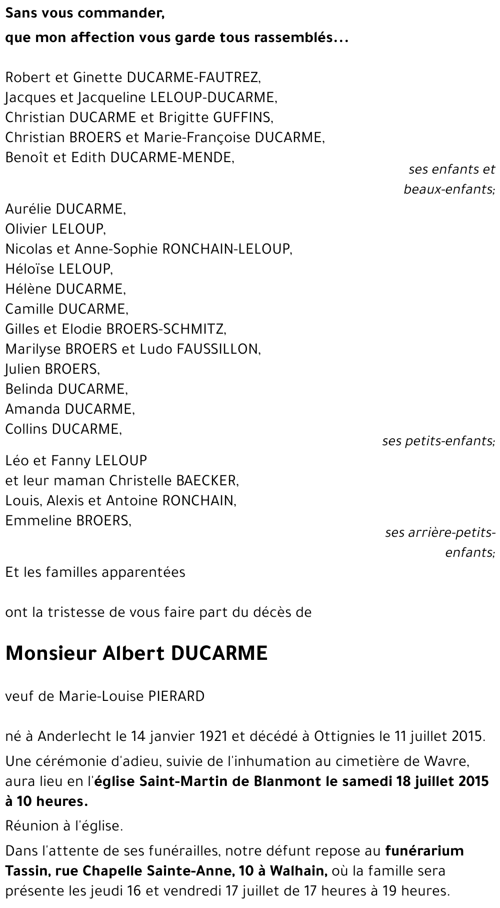 Albert DUCARME