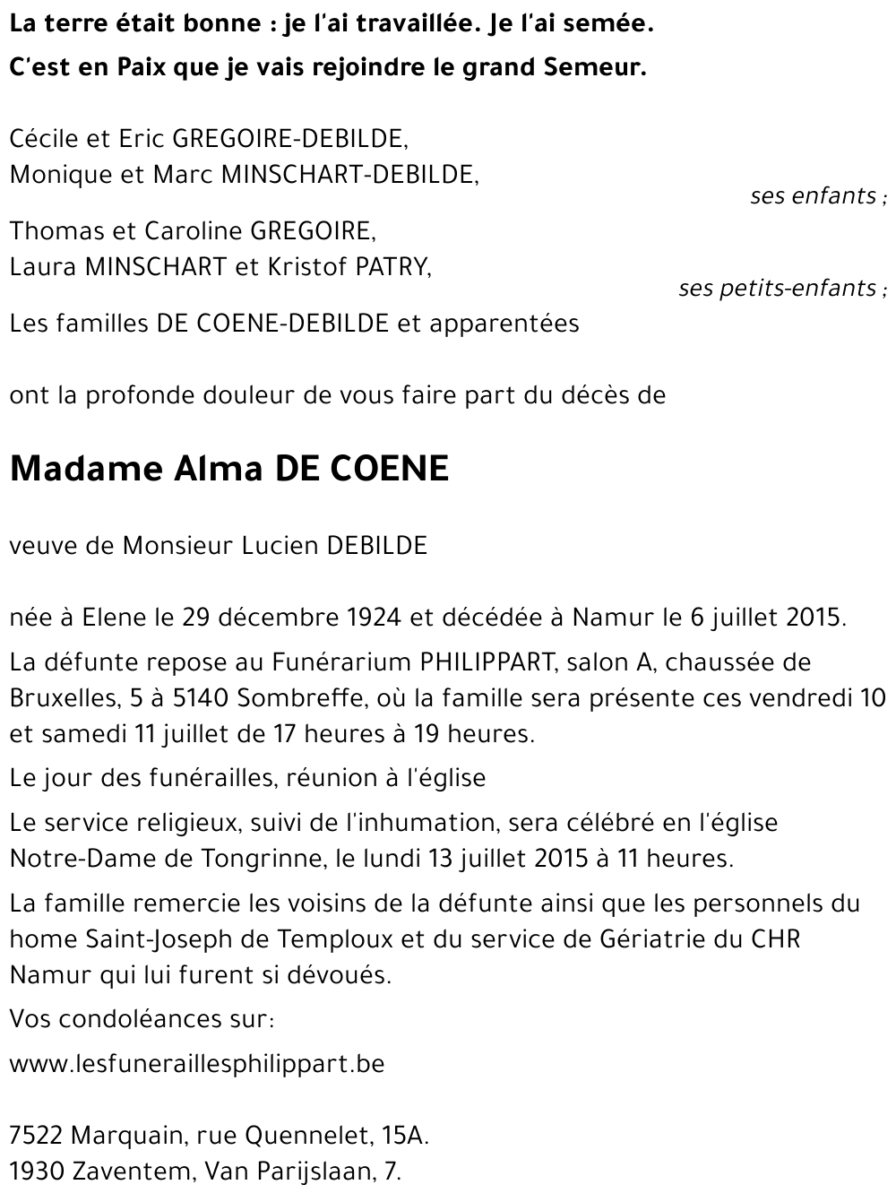 Alma DE COENE