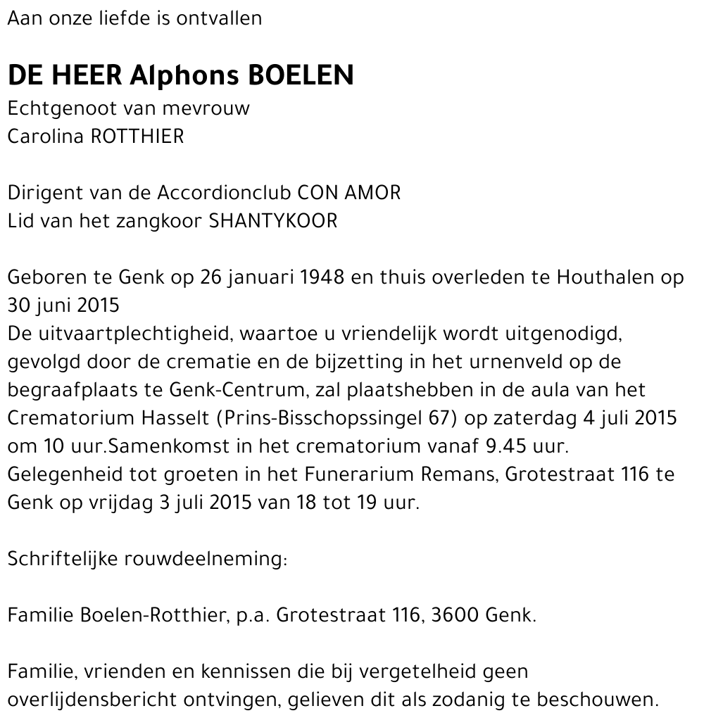 Alphons BOELEN