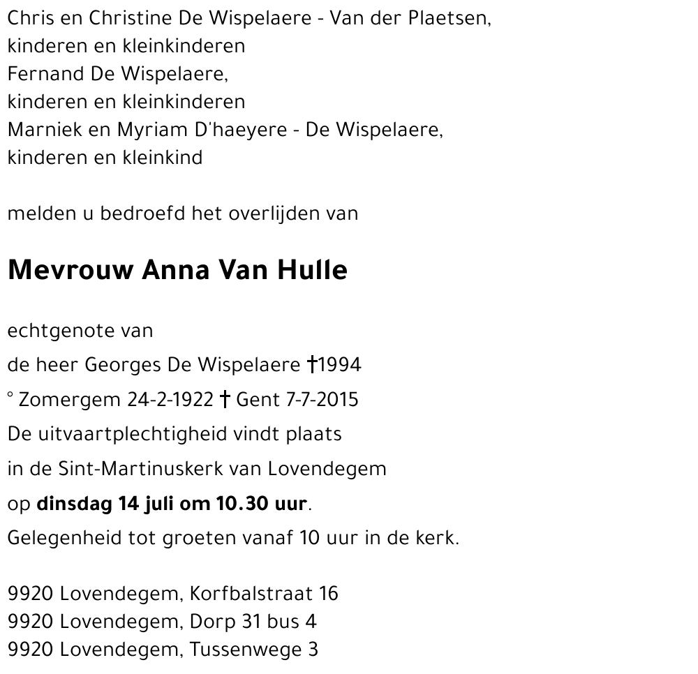 Anna Van Hulle