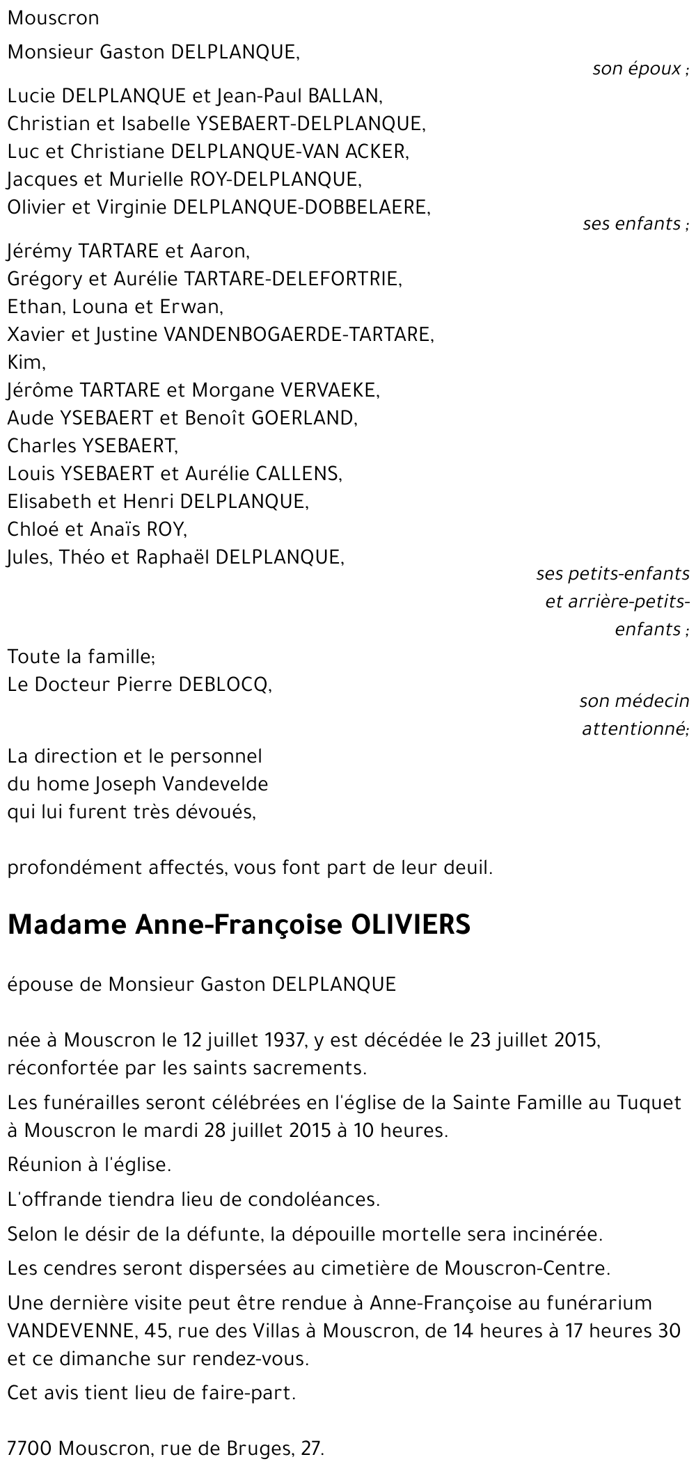 Anne-Françoise OLIVIERS