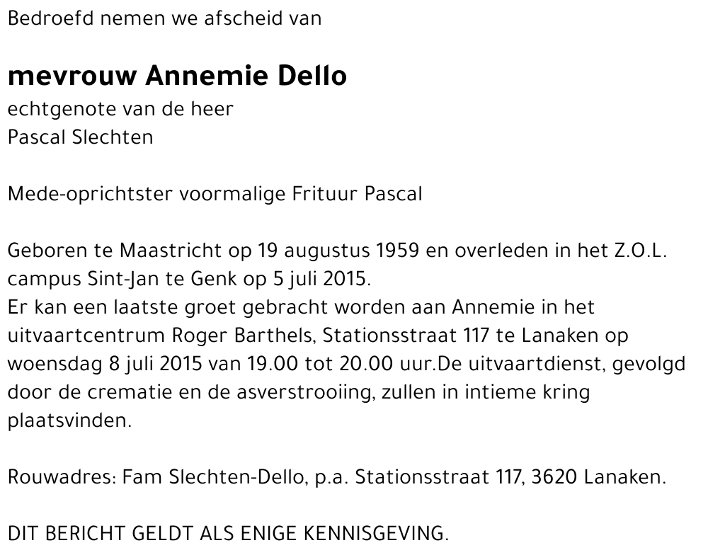 Annemie Dello