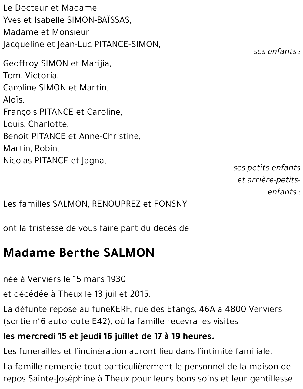 Berthe SALMON