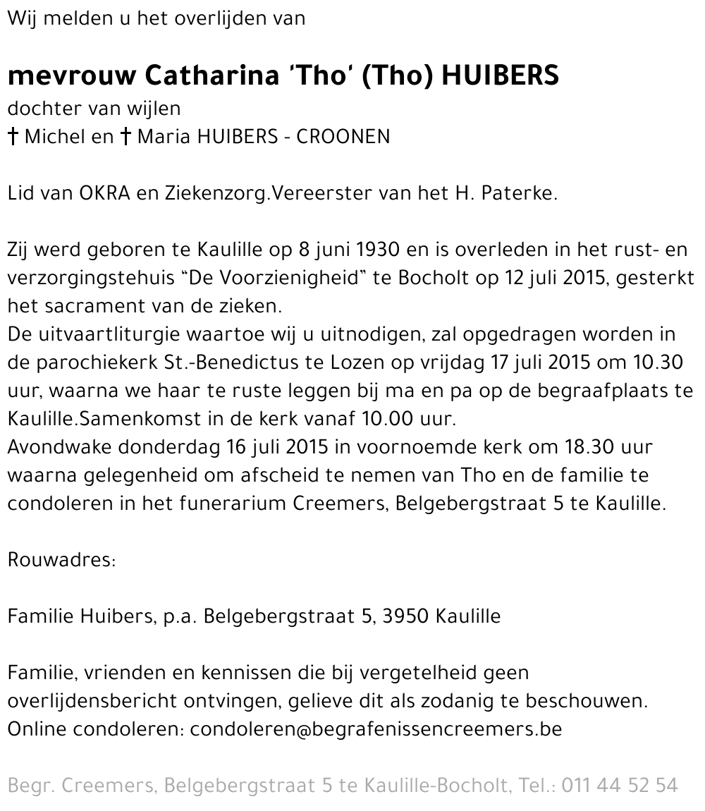 Catharina Huibers