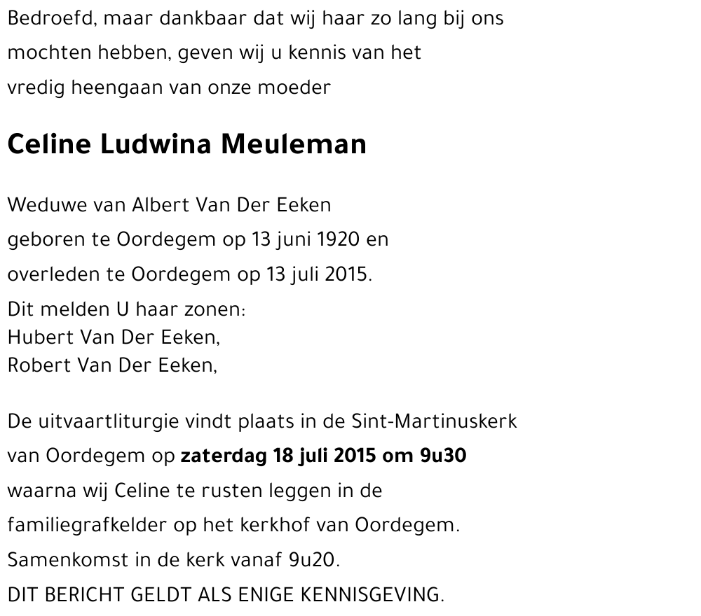 Celine Ludwina Meuleman