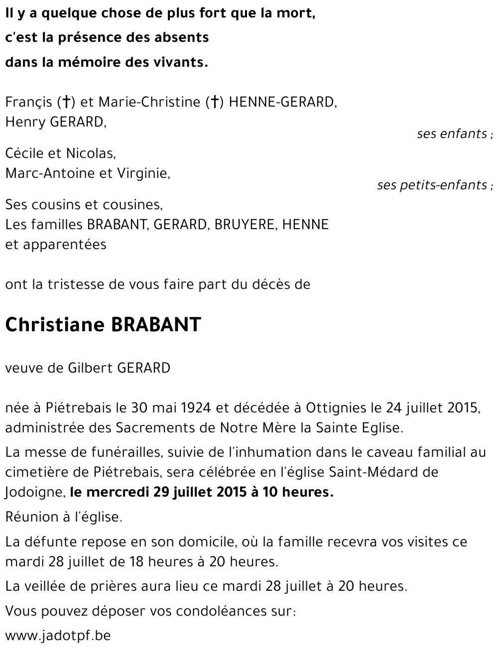 Christiane BRABANT