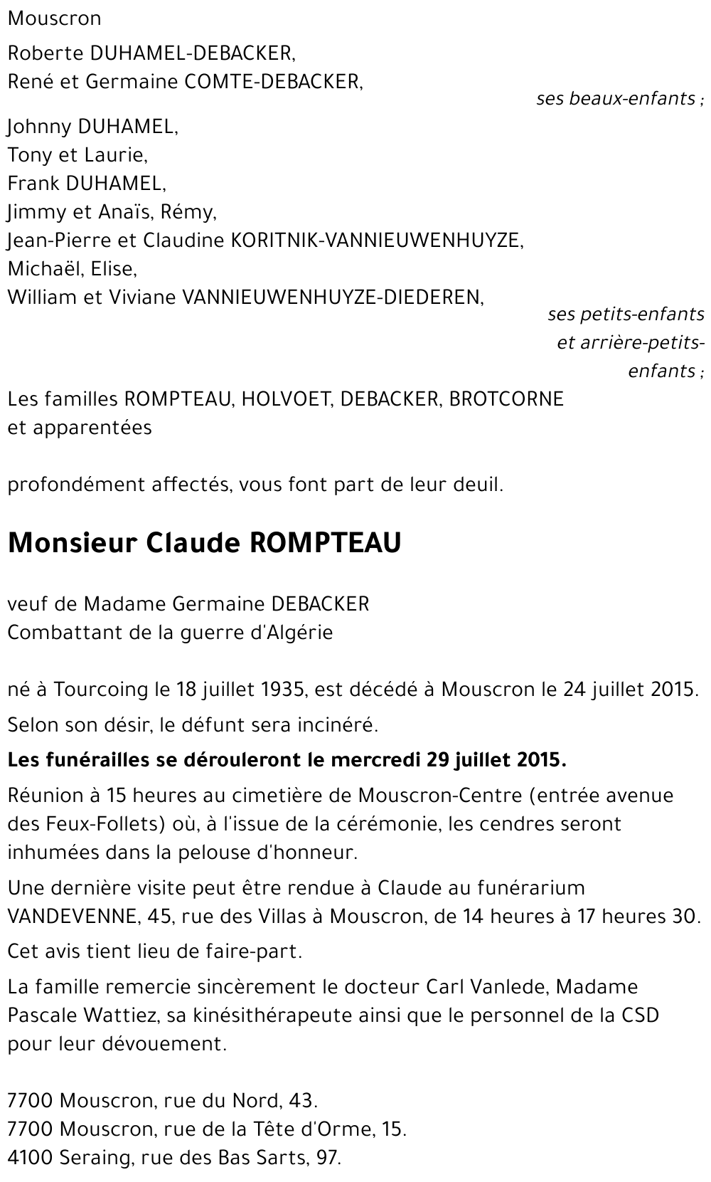 Claude ROMPTEAU