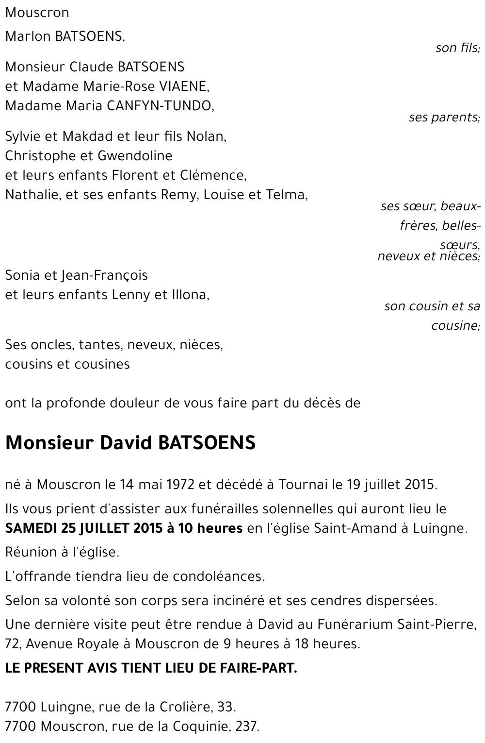 DAVID BATSOENS