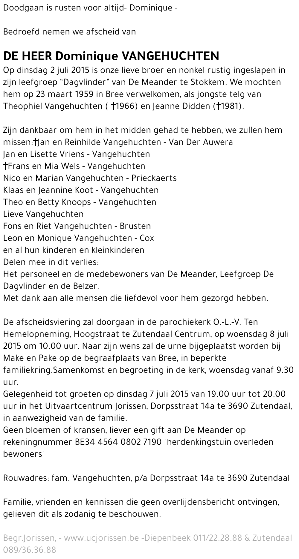 Dominique VANGEHUCHTEN