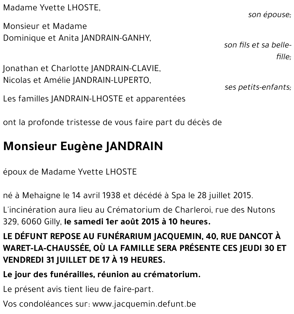 Eugène JANDRAIN