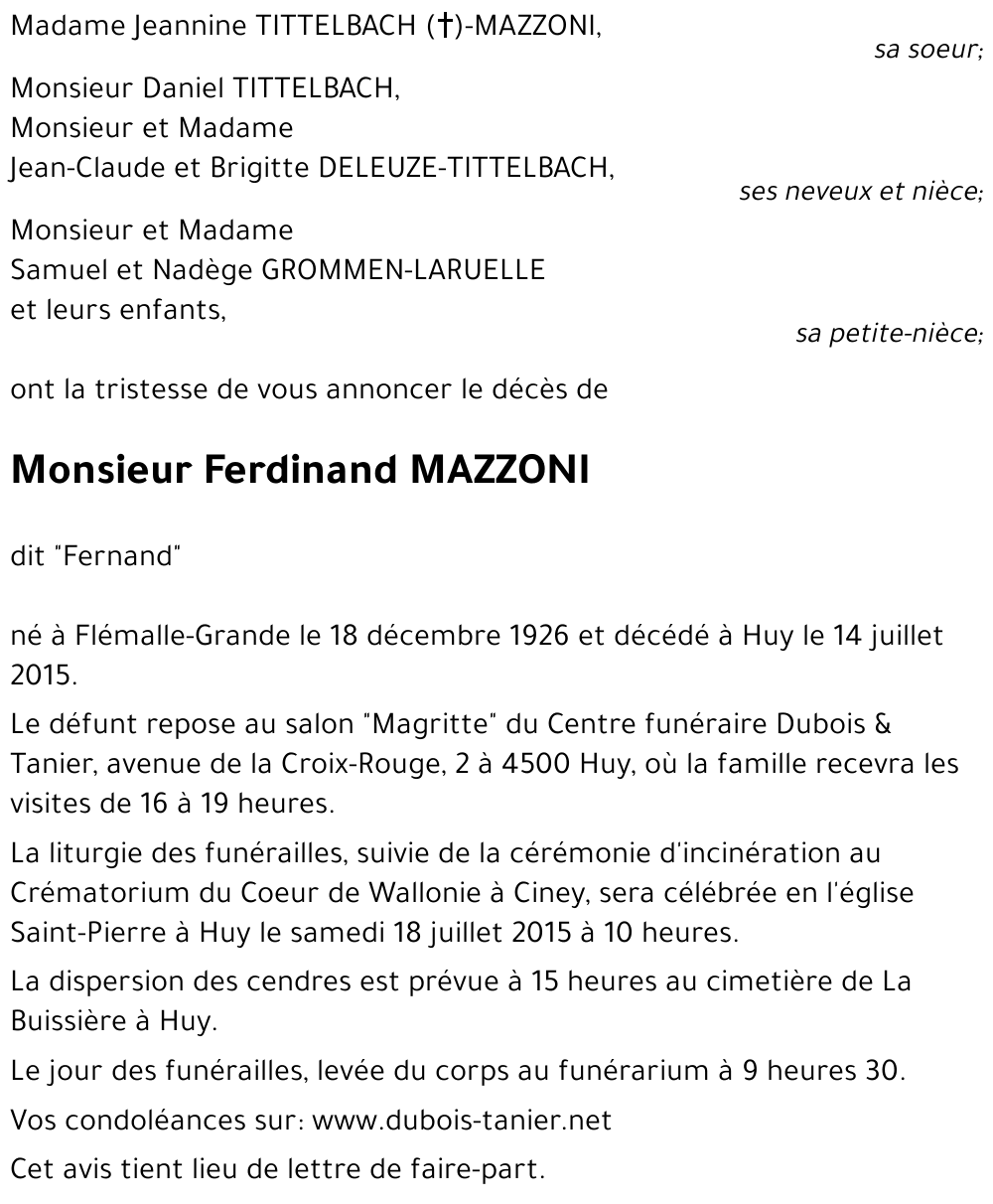 Fernand MAZZONI