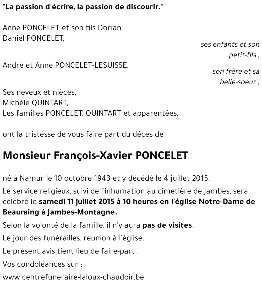 François-Xavier PONCELET