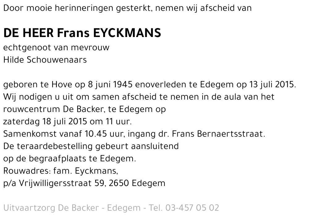 Frans Eyckmans