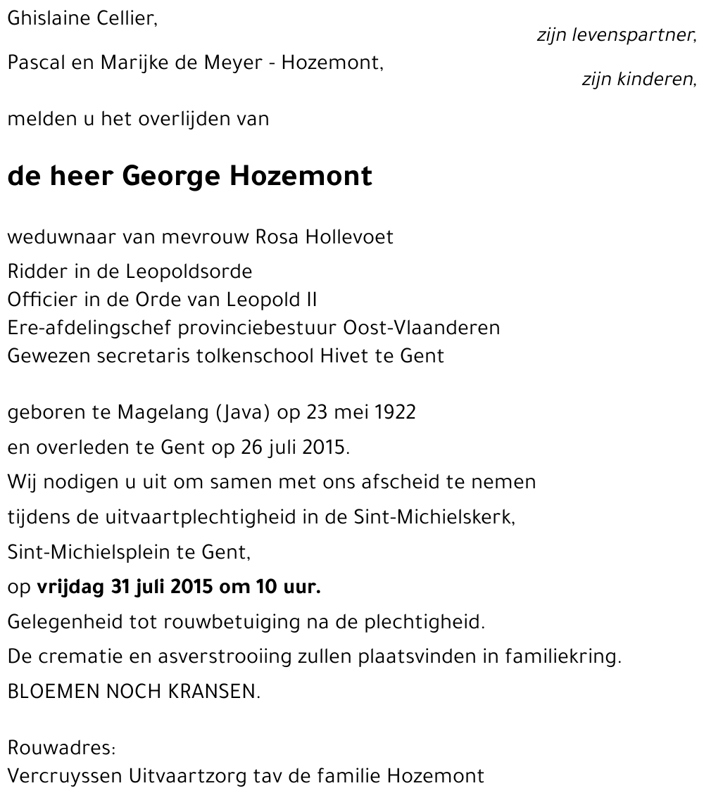 George Hozemont